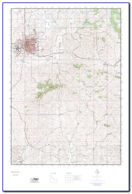 Moscow Idaho Topographic Map