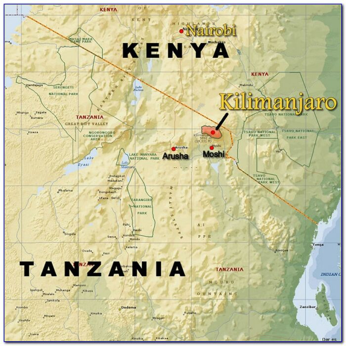Mt Kilimanjaro World Map