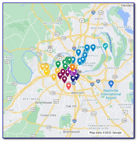 Nashville Murals Map 2020