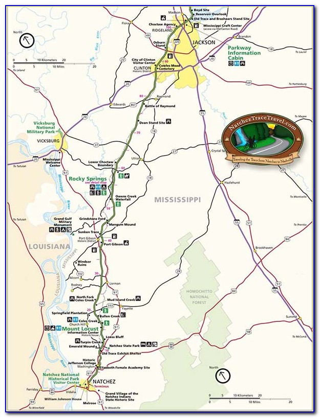 Natchez Trace Parkway Interactive Map