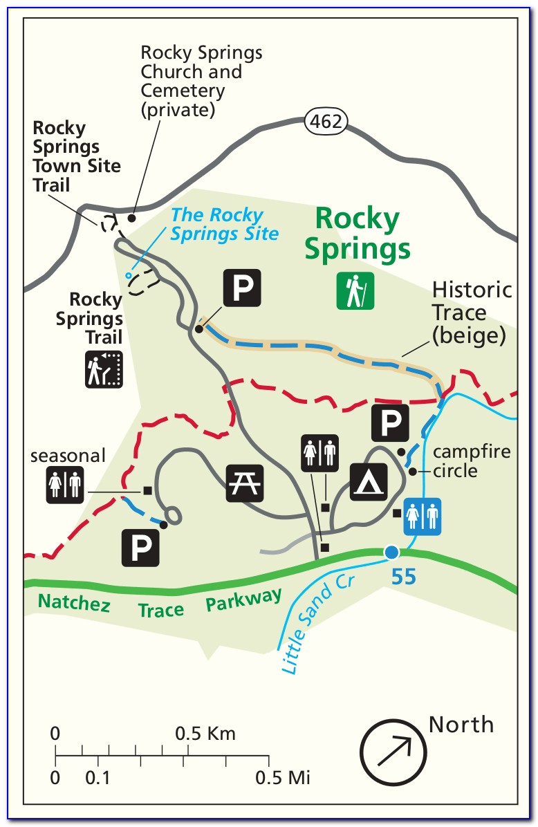Natchez Trace Parkway Map And Guide