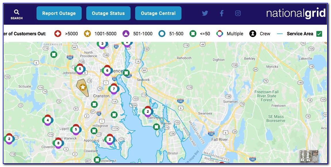 National Grid Power Outage Map Maine
