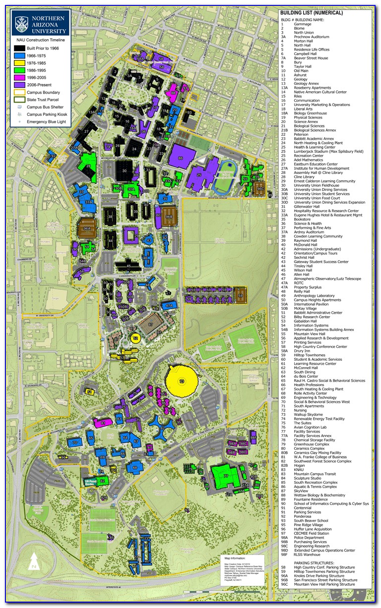 Nau Campus Map