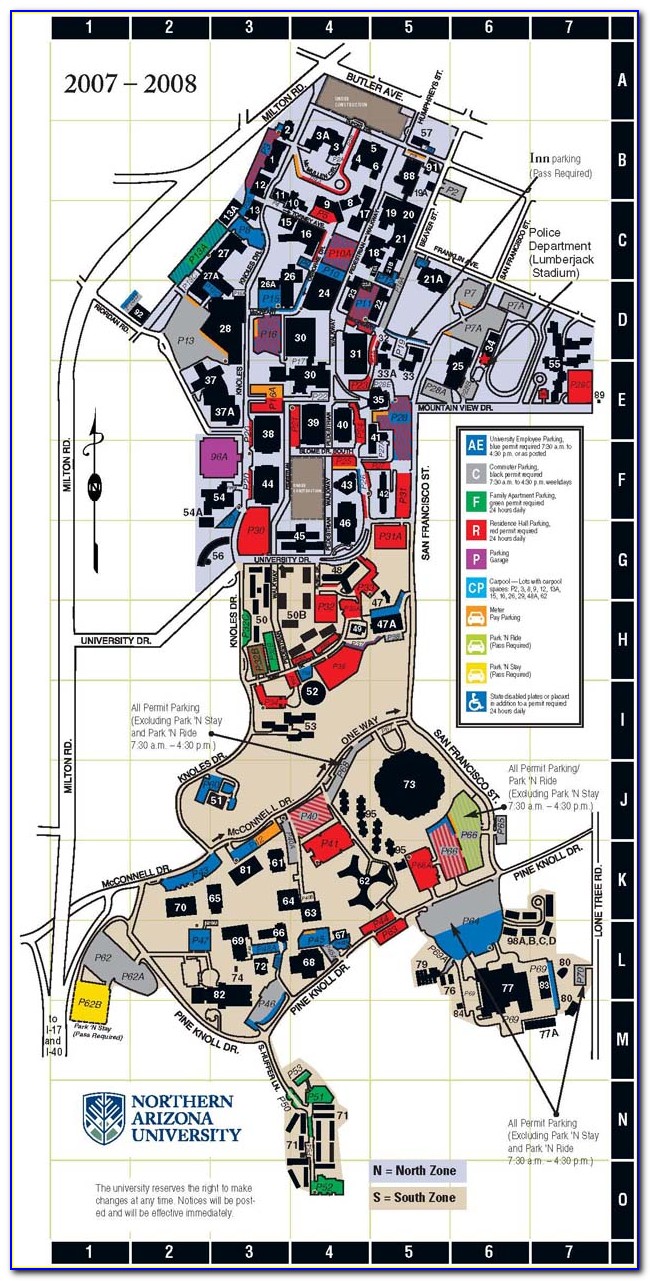 Nau North Valley Campus Map