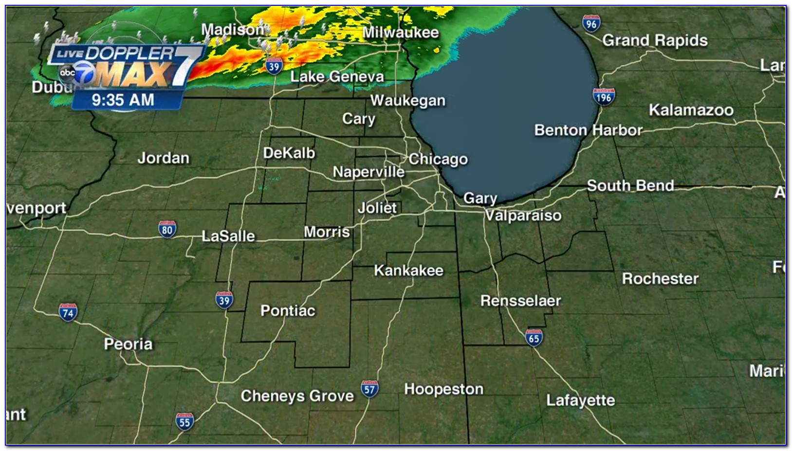 Nbc Chicago Weather Map