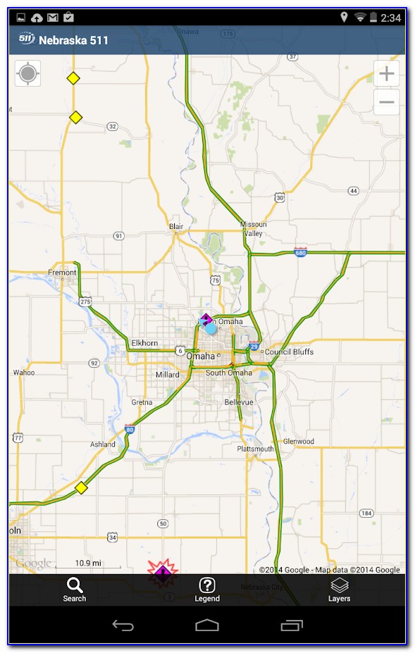 Nebraska Department Of Roads 511 Map
