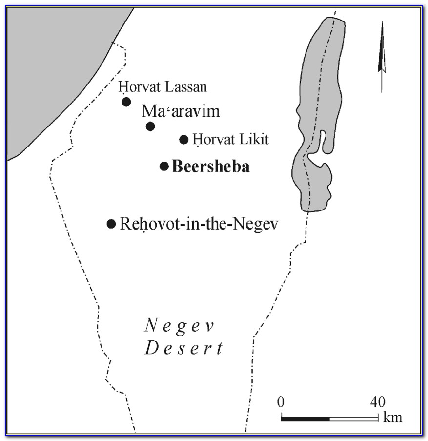 Negev Desert Physical Map
