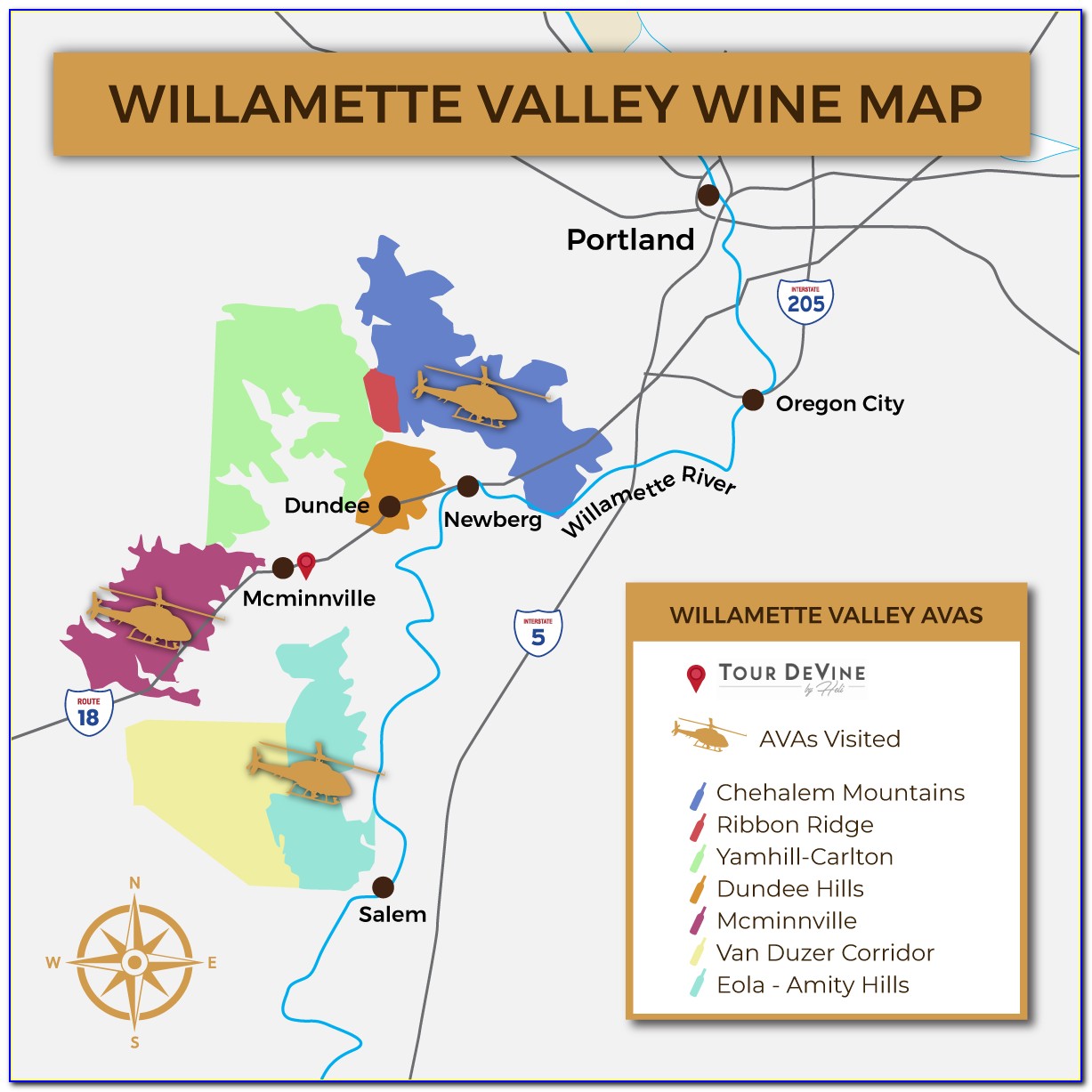 Newberg Oregon Wineries Map