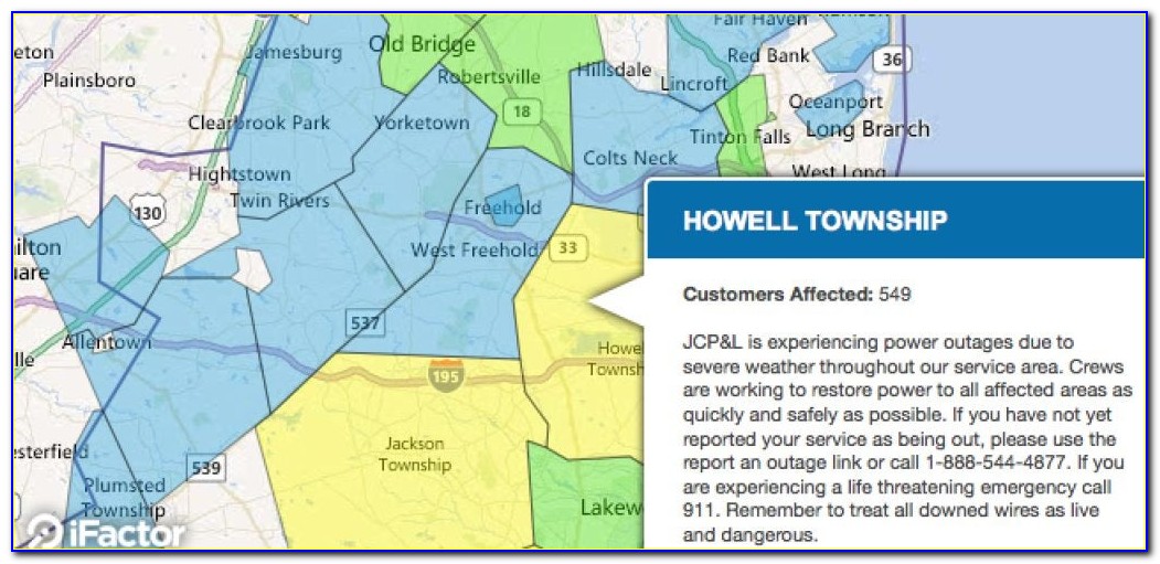 Nj Power Outage Map Tracker