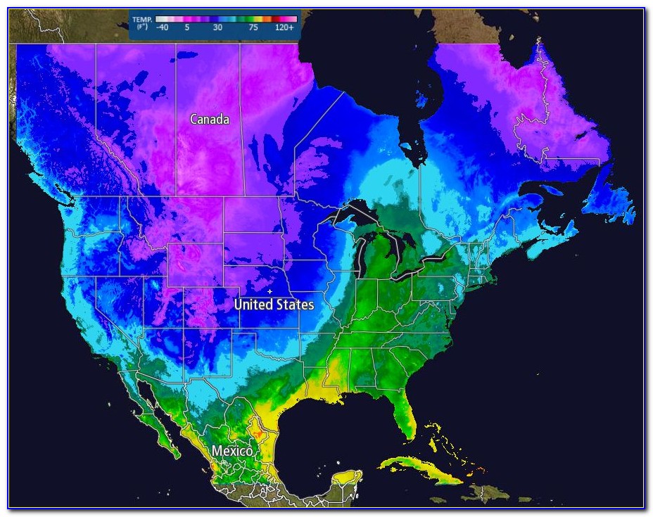 North America Weather Map Temperature
