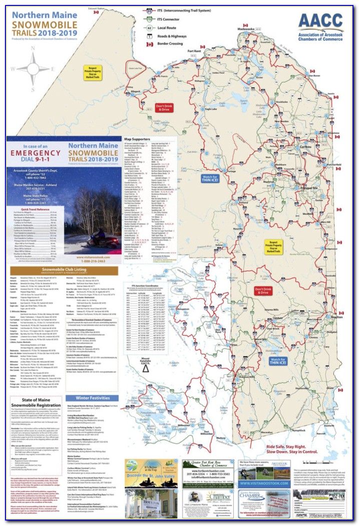 Northern Maine Snowmobile Trail Map