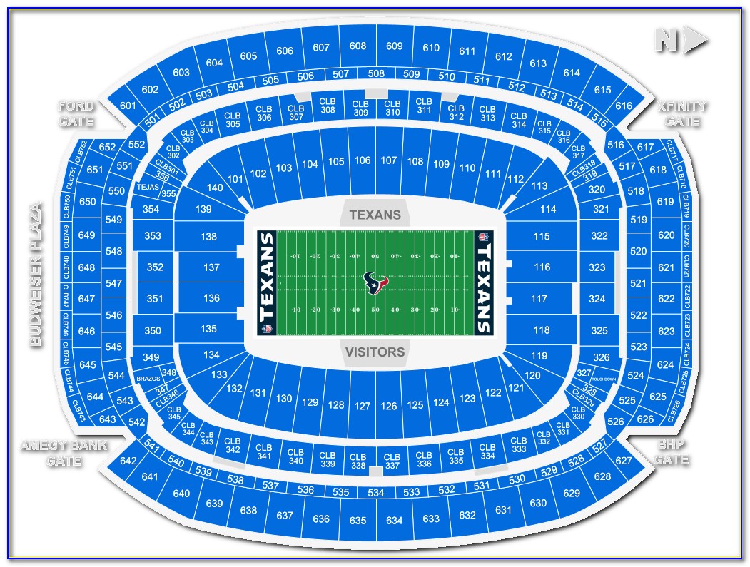 Nrg Stadium Seating Chart Rows