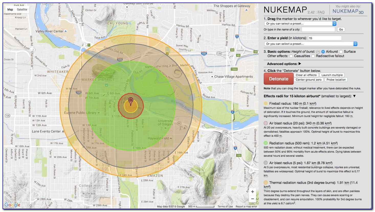 Nuclear Bomb Radius Map Boston