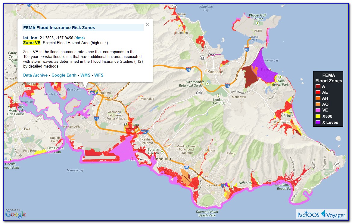 Oahu Flood Zone Map