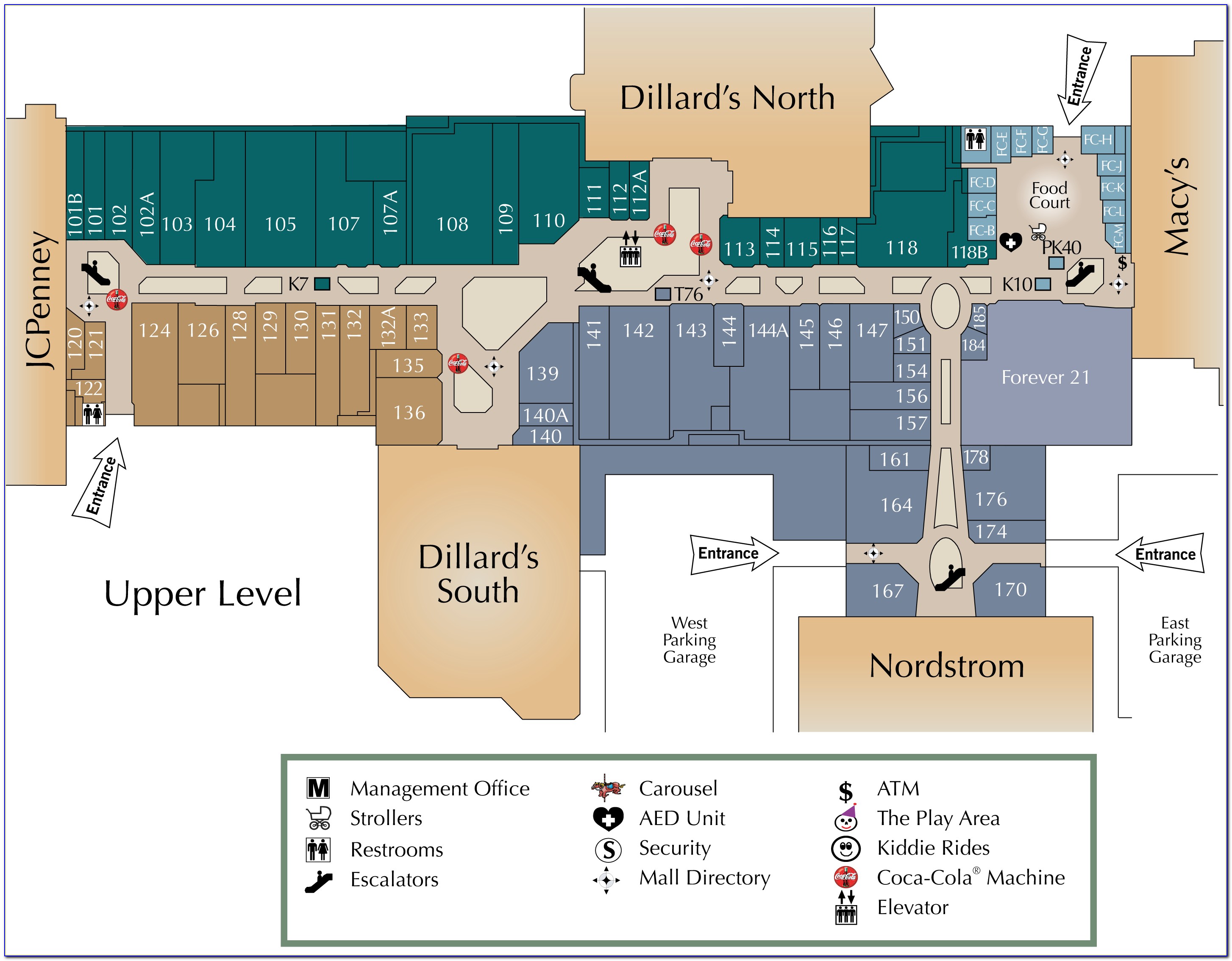 Oakbrook Mall Parking Map