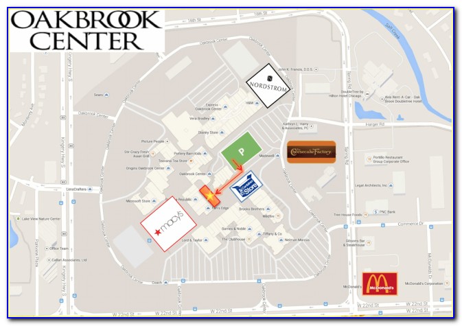 Oakbrook Mall Restaurants Map