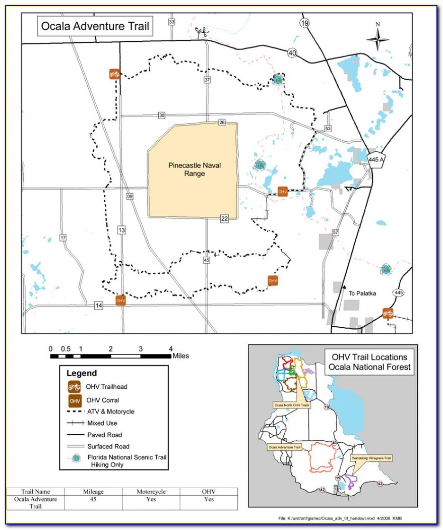 Ocala National Forest Trail Map