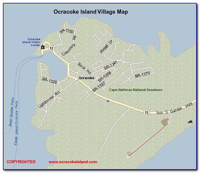 Ocracoke Island Beach Map