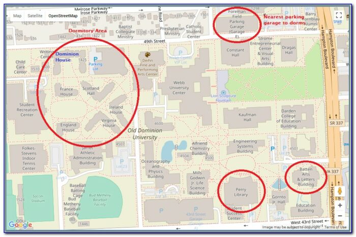 Odu Campus Parking Map