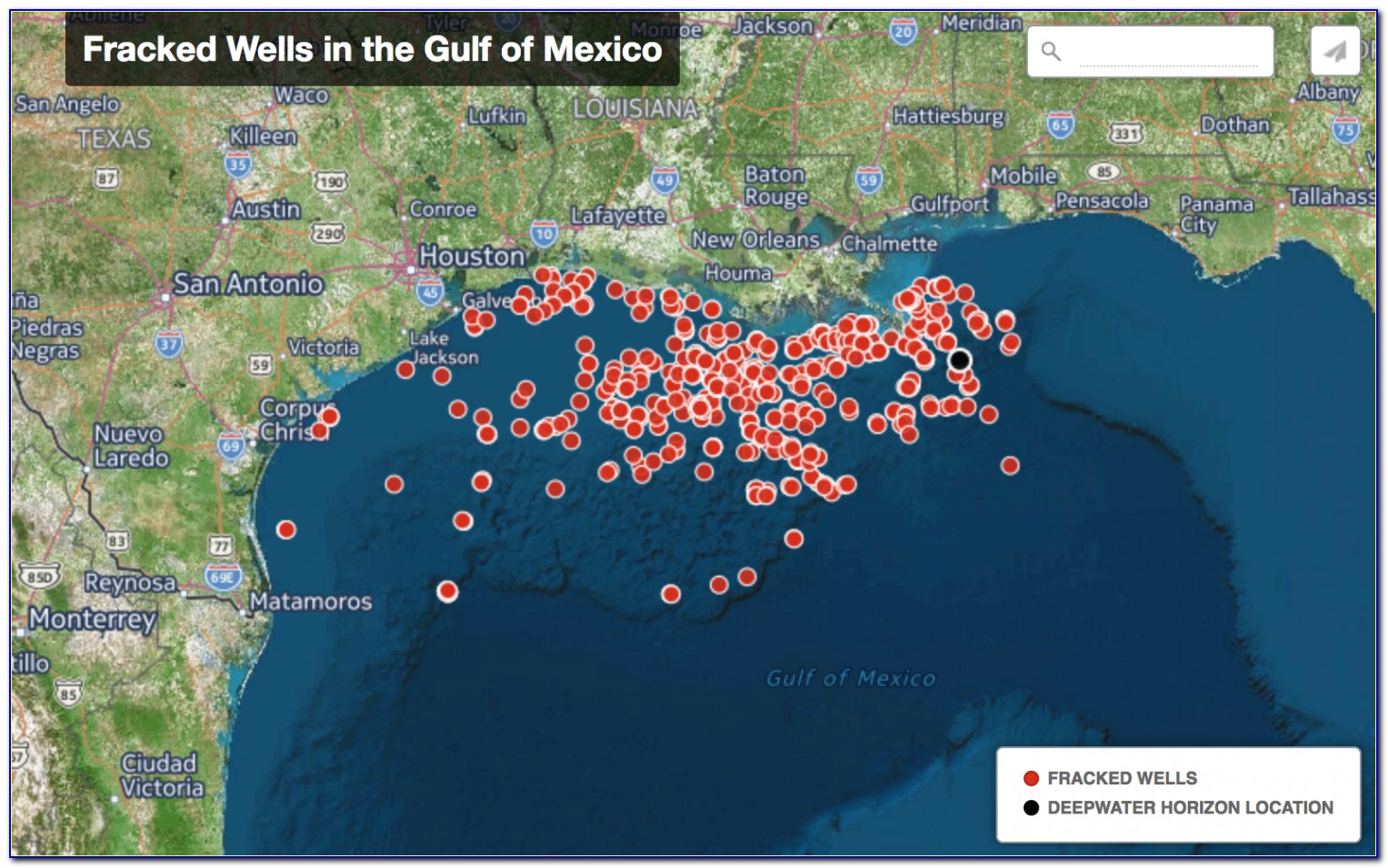 Offshore Rigs Gulf Of Mexico Map