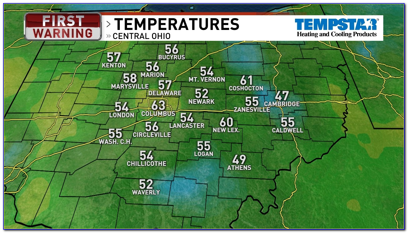 Ohio Weather Map Temperature