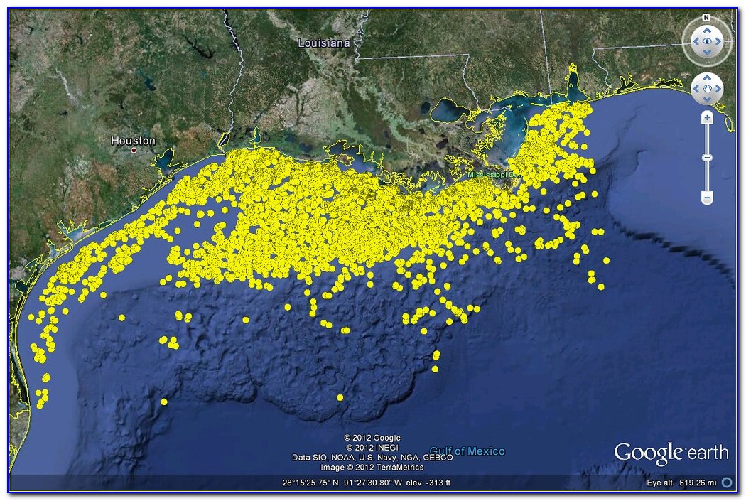 Oil Rigs In Gulf Of Mexico Map