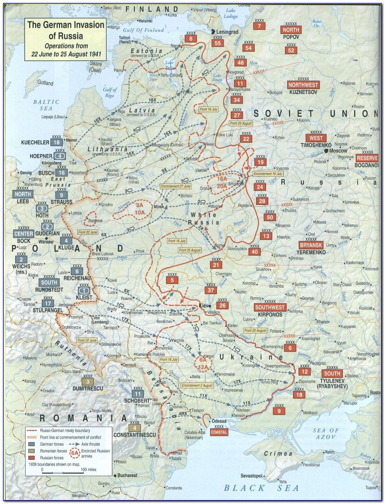 Operation Barbarossa Timeline Map