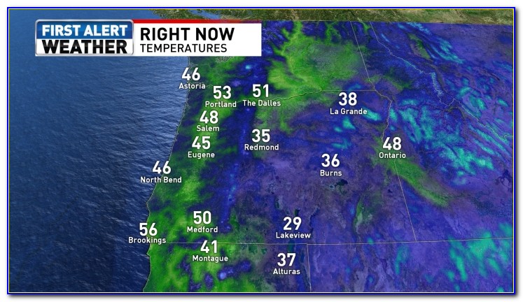 Oregon Weather Map Temperature