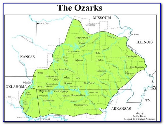 Ozark Mountains Road Map