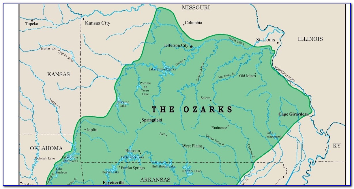 Ozark Mountains Usa Map