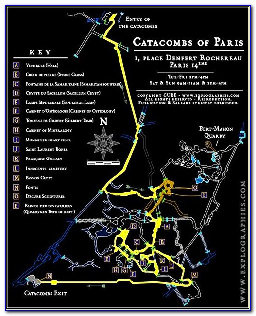 Paris Catacombs Map