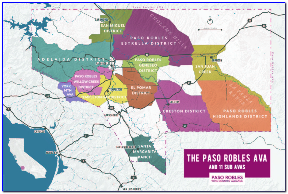 Paso Robles Ava Wine Map