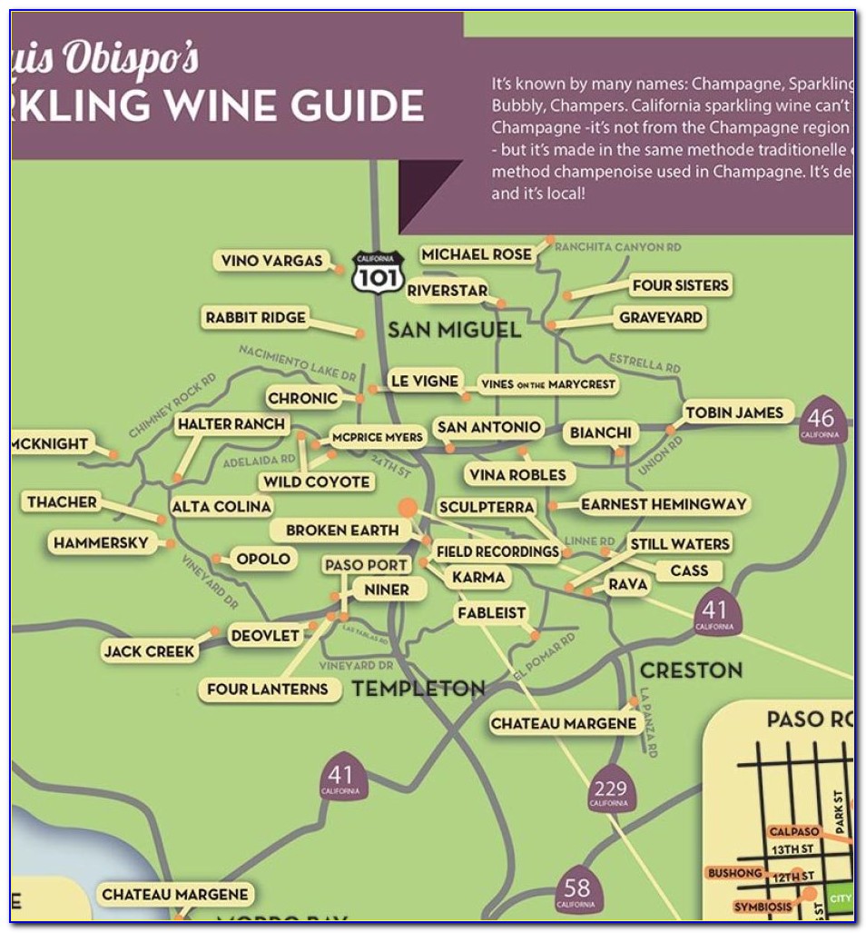 Paso Robles Westside Wineries Map