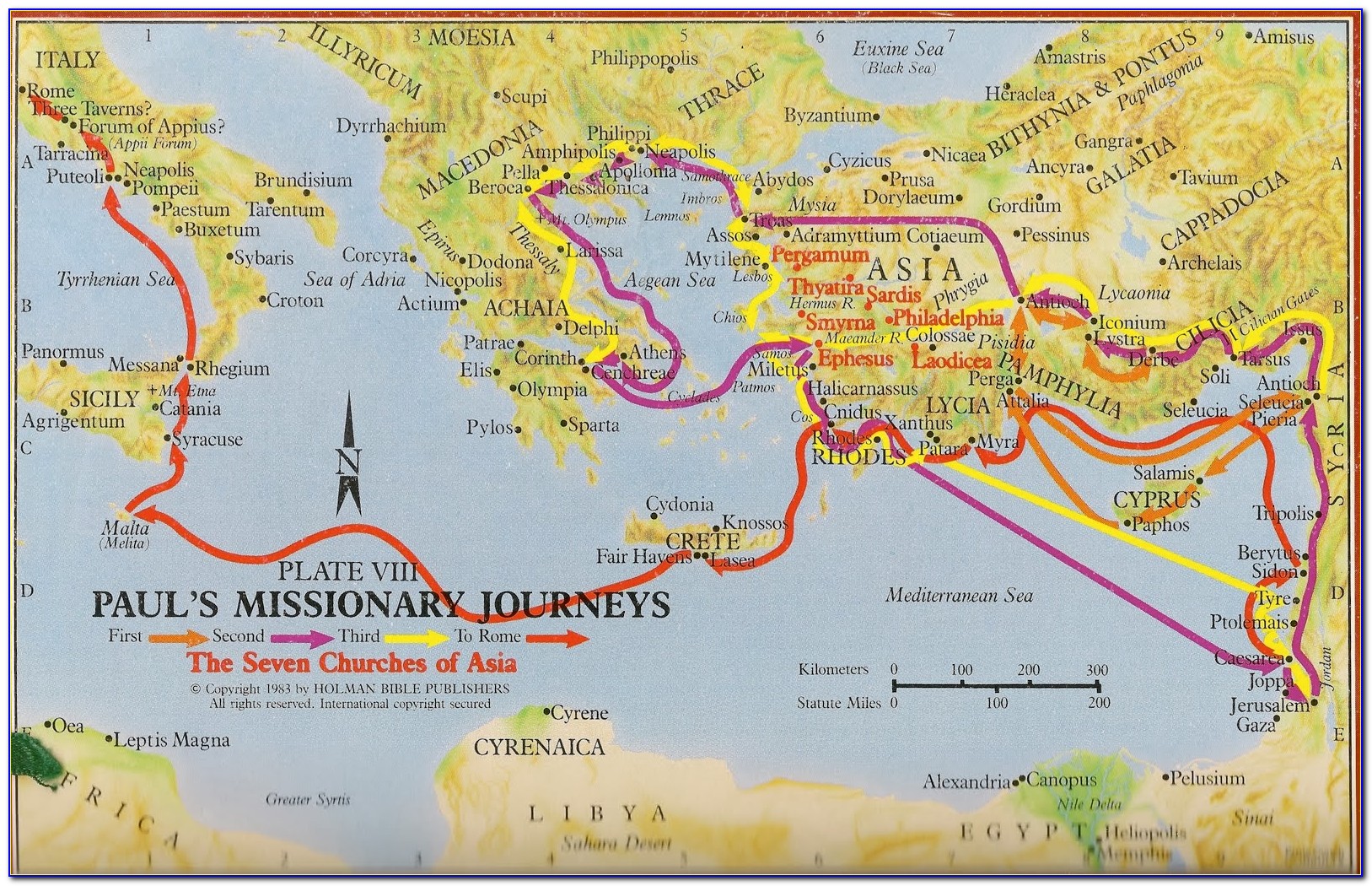 Paul's Second Missionary Journey Map