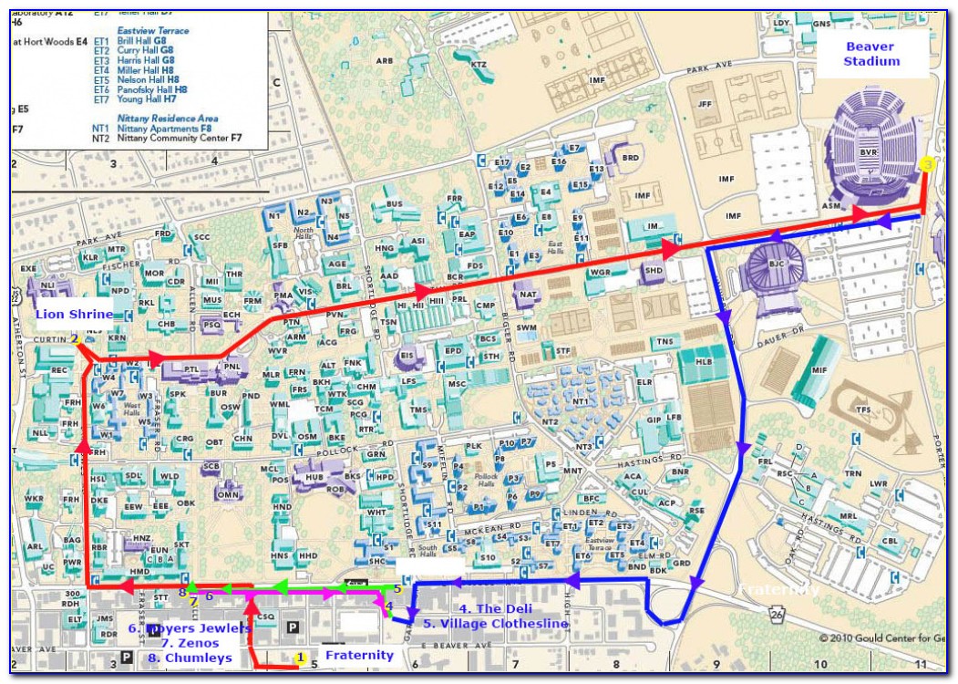 Penn State Campus Map Osmond