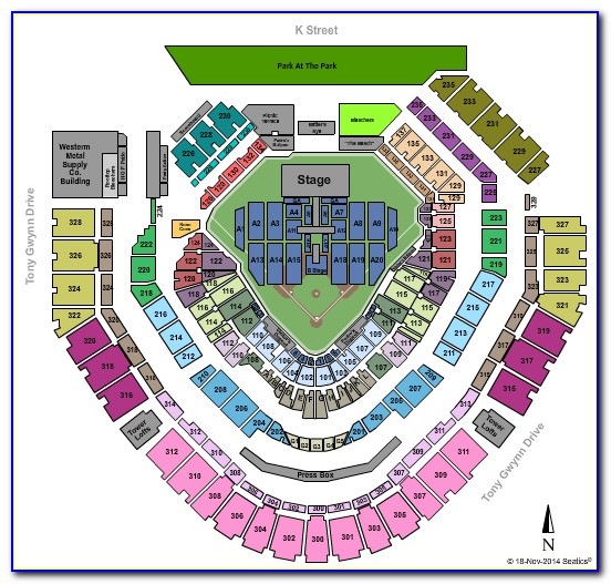 Petco Park Seating Chart For Padres