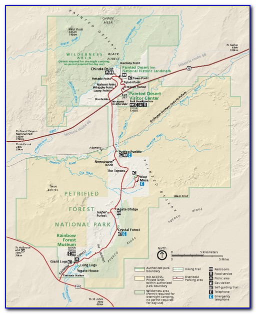 Petrified Forest National Park Map Pdf