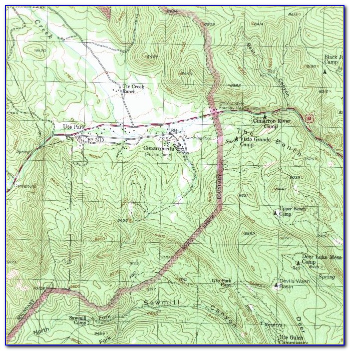 Philmont Scout Ranch Elevation Map
