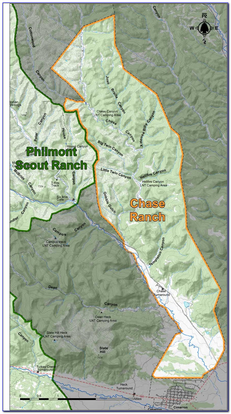 Philmont Scout Ranch Trail Map