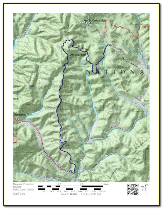 Pinhoti Trail Map For Sale