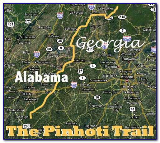 Pinhoti Trail Map Georgia