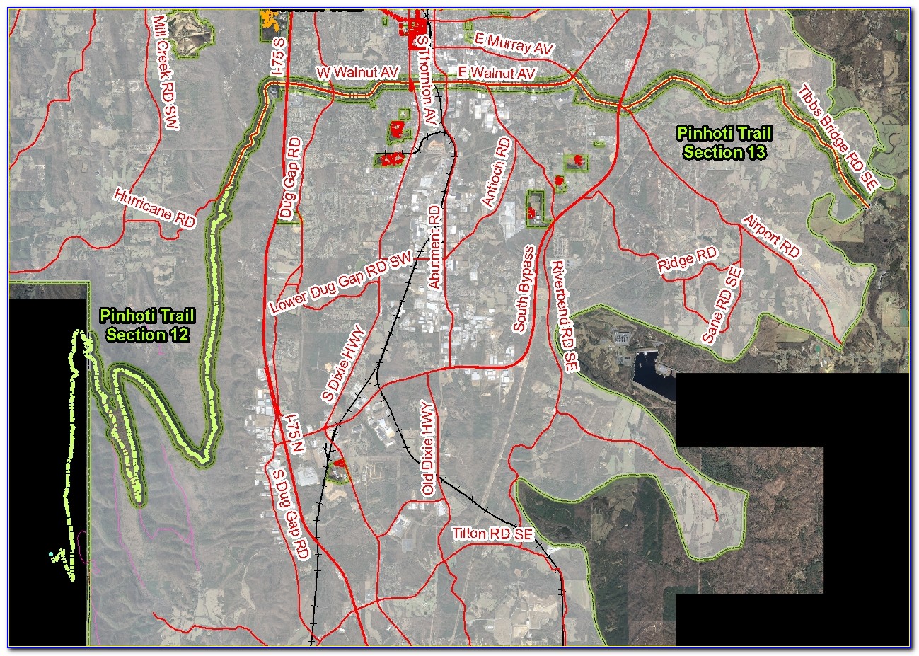 Pinhoti Trail Map Section 1