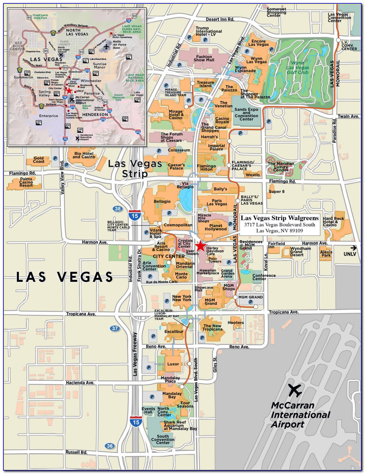 Printable Map Of Las Vegas Strip 2020