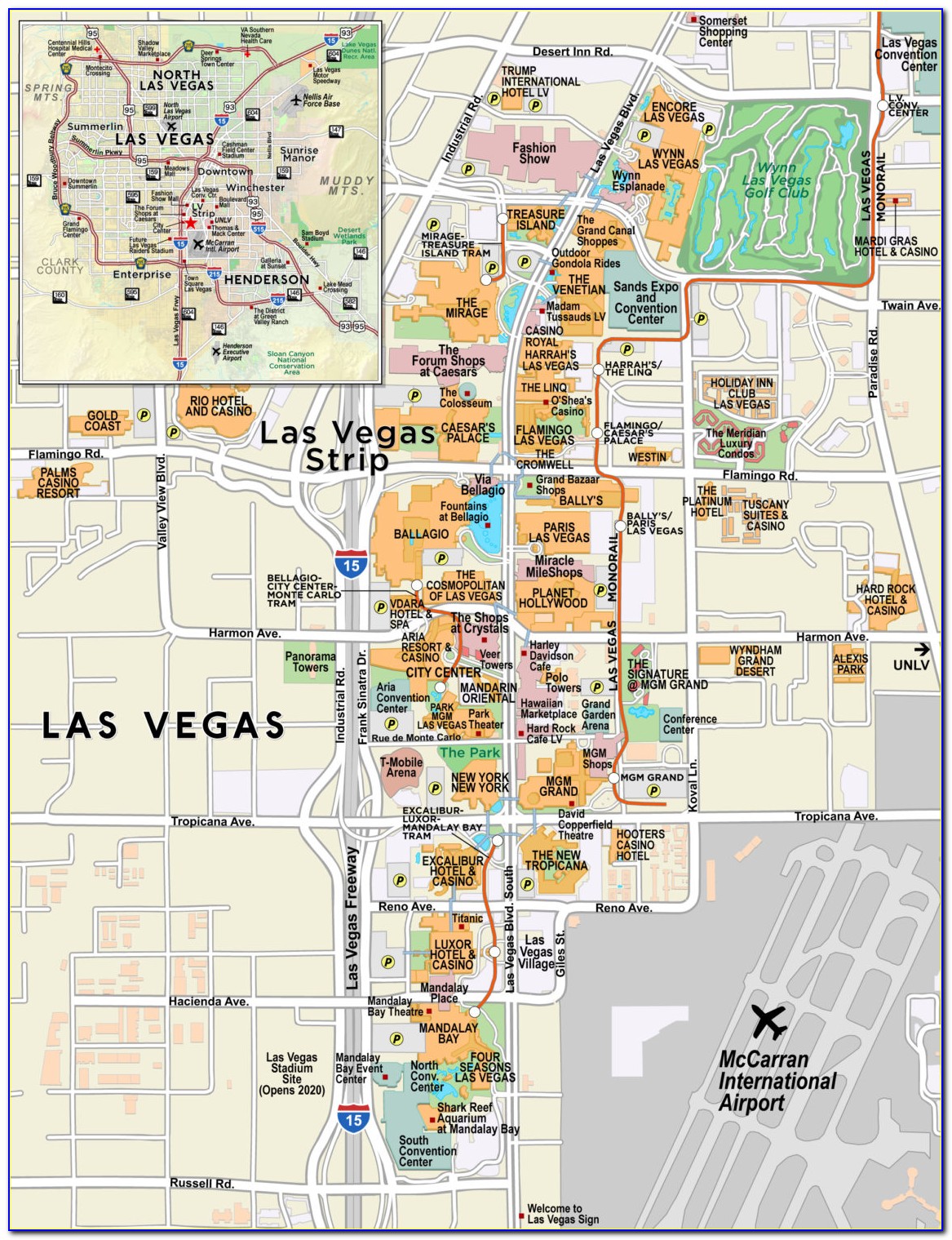 Printable Map Of Las Vegas Strip 2021
