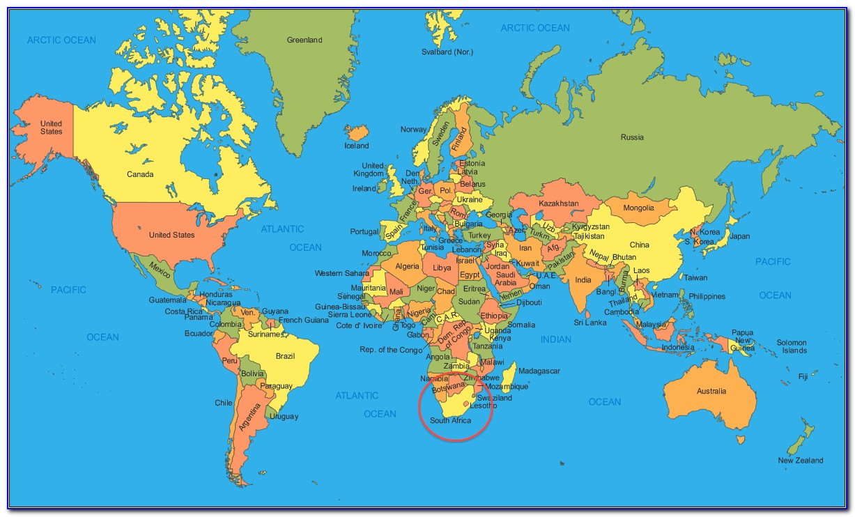 Printable World Map For Students