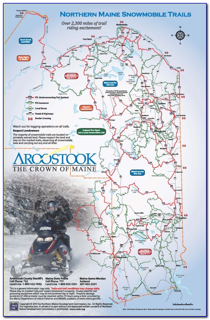 Rangeley Maine Snowmobile Trail Map