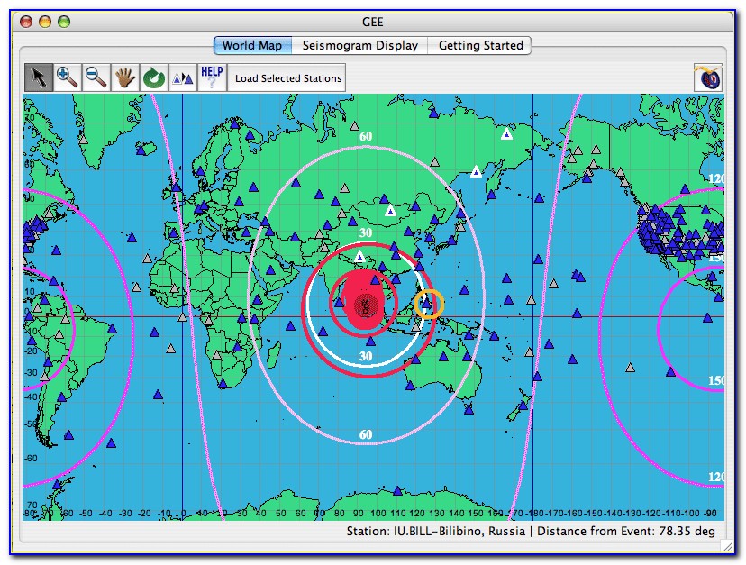 Real Time Earthquake Map Australia