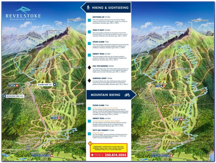 Revelstoke Trail Map Poster