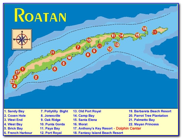 Roatan Honduras Maps