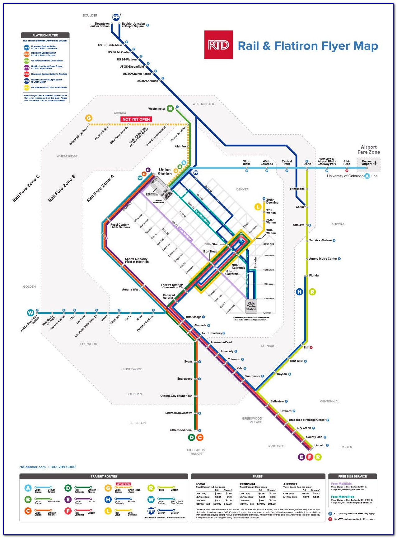 Rtd Bus & Rail Map